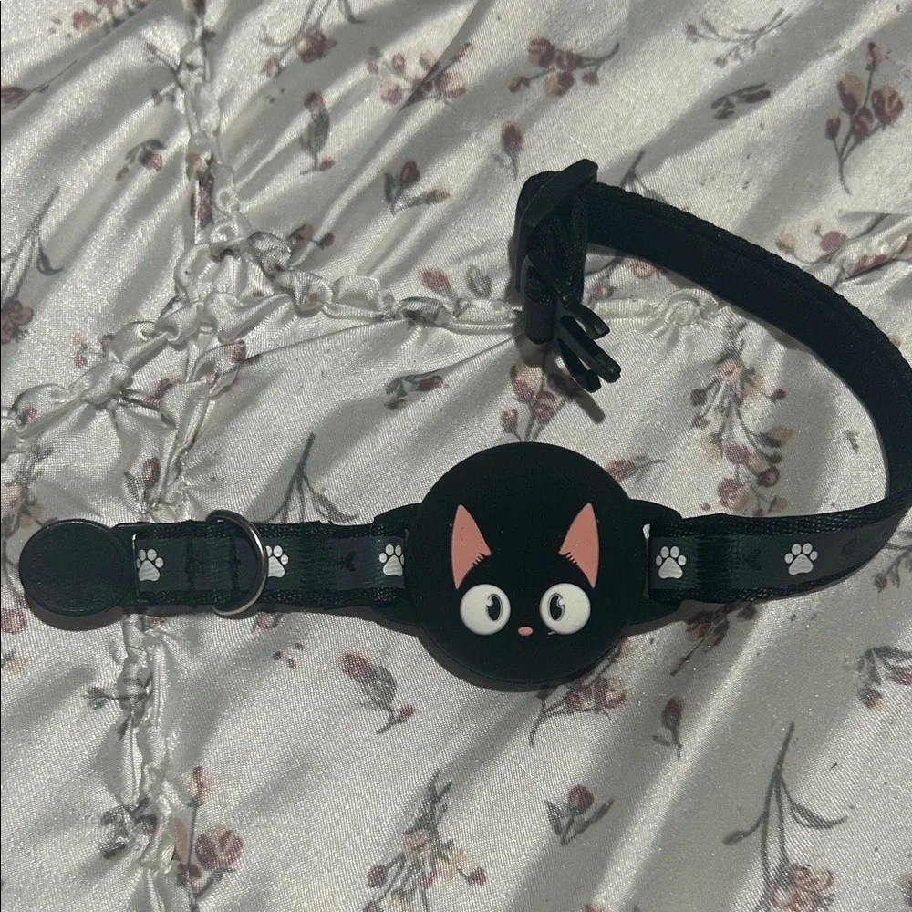 Cat Pet Collar with AirTag Holder Adjustable Band